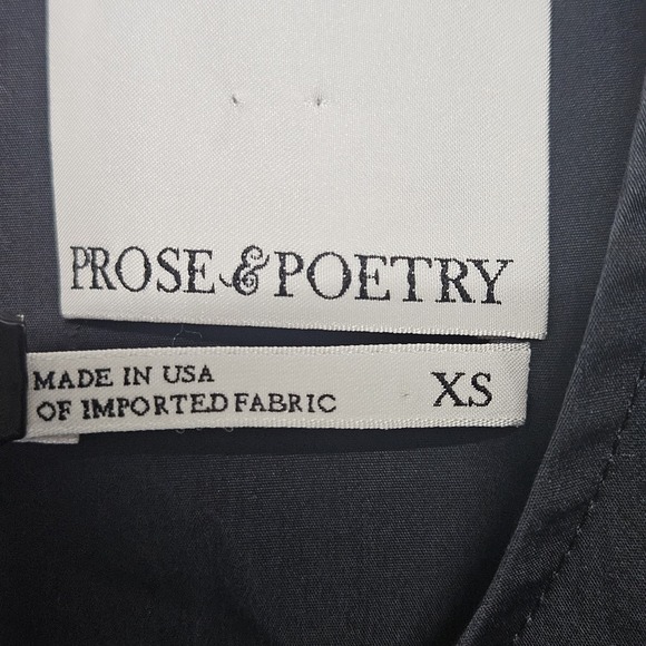 Prose & Poetry Womens Cotton Black Crop Top Size XS - Picture 2 of 9